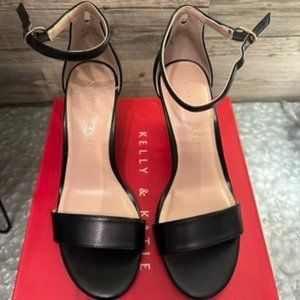 KELLY AND KATE BLACK HEELS NWT SIZE 7/12
